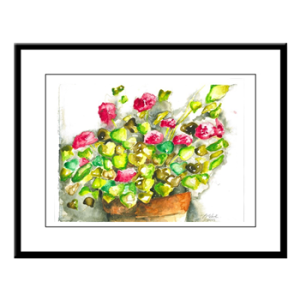 geraniums-framed